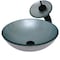 Novatto Silver Foiled Glass Vessel Bathroom Sink, Matte Black NSFC-7032001MB - alternate 1